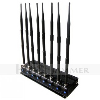 8 Bands Cellphone GPS WIFI Wireless Video & Audio Signal Jammer